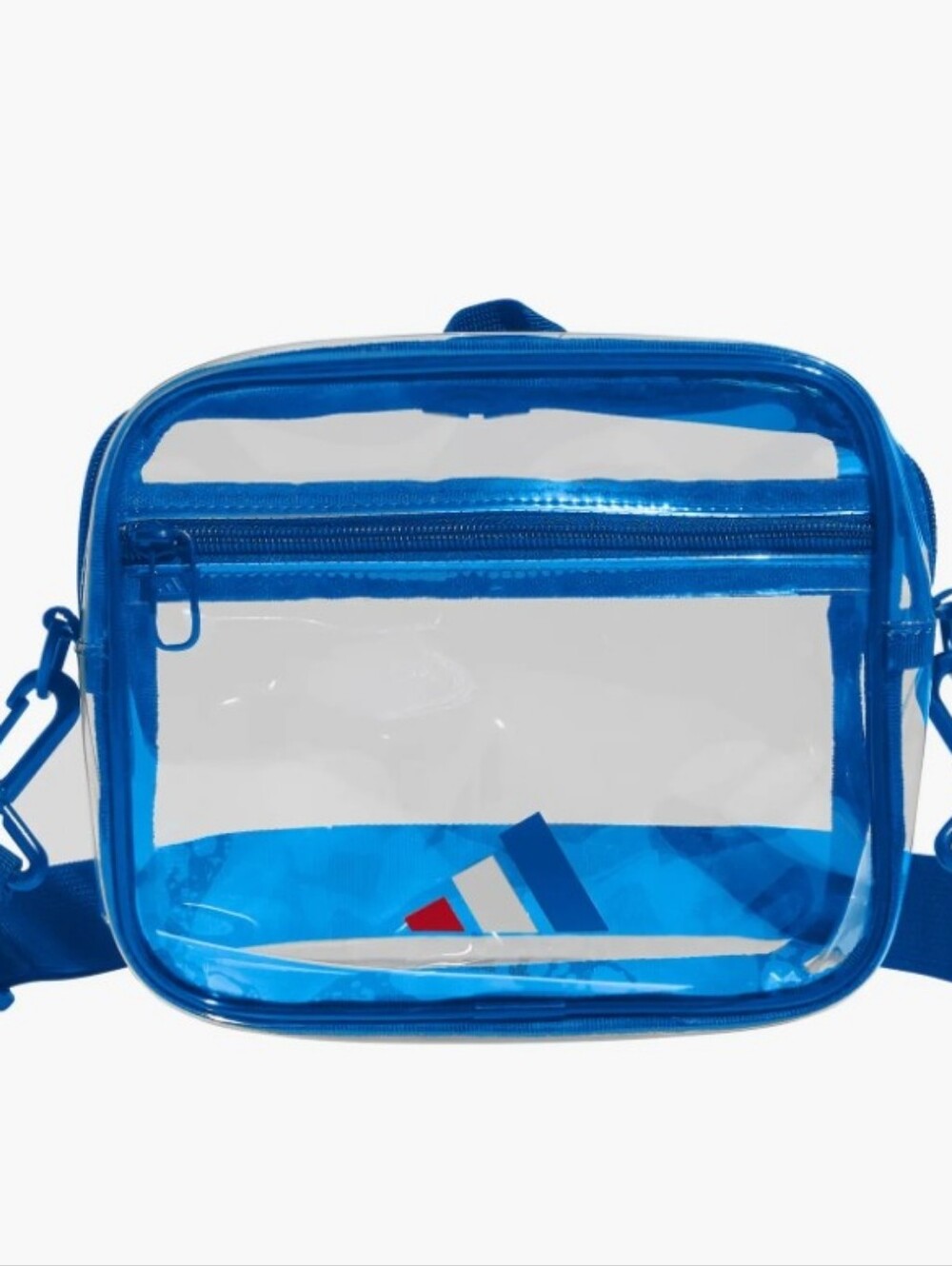 Adidas Originals Transparent Crossbody Bag- Clear Bold Blue Scarlet